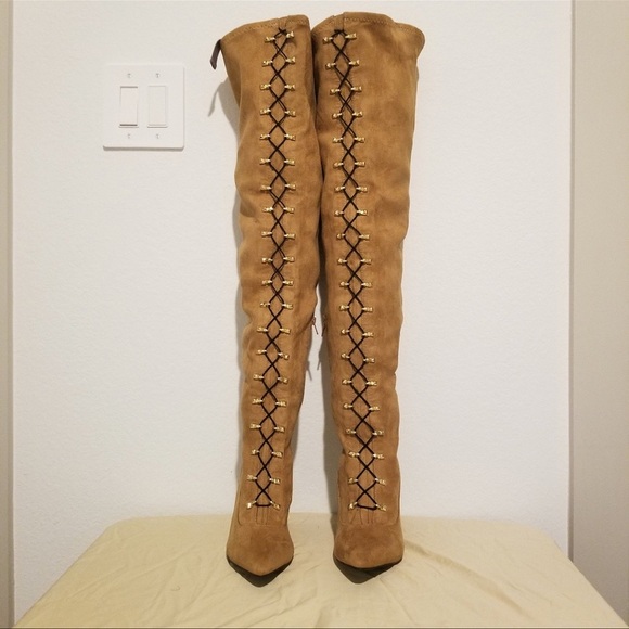 Verona Over-the-Knee Heeled Boots, - Picture 6 of 9